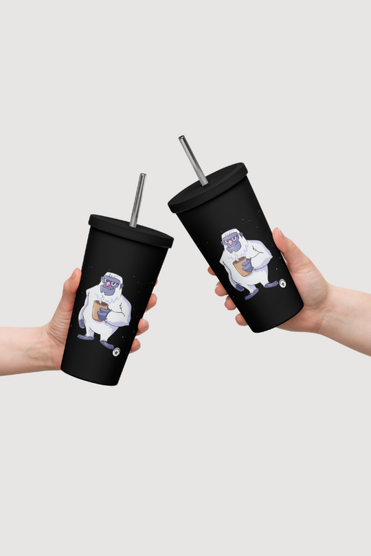 Insulated Tumbler with a Straw