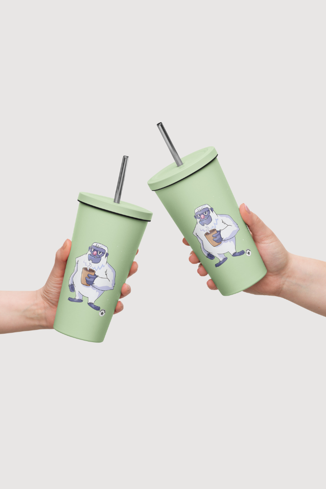 Insulated Tumbler with a Straw