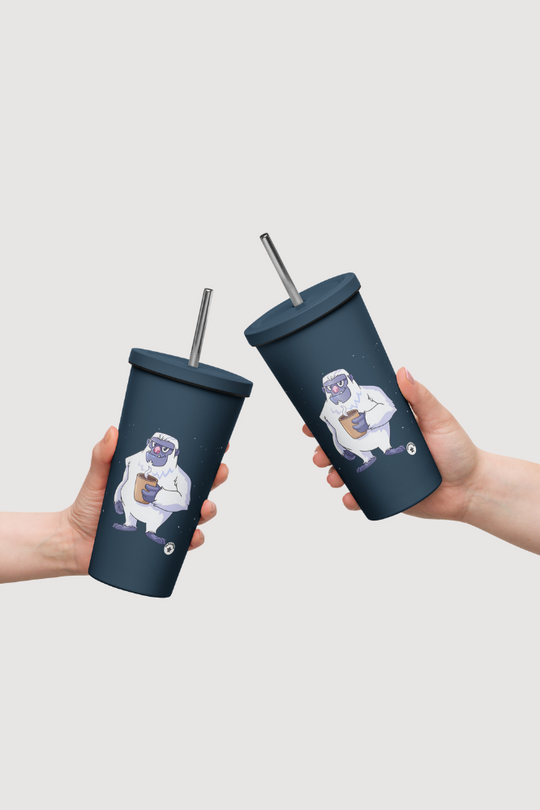 Insulated Tumbler with a Straw