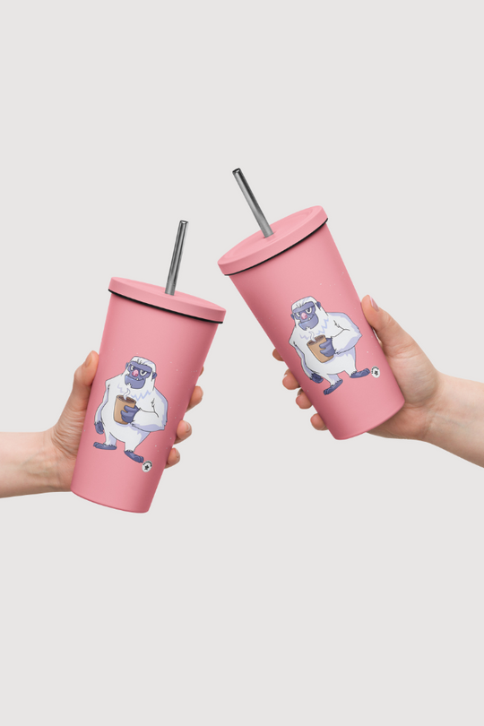 Insulated Tumbler with a Straw