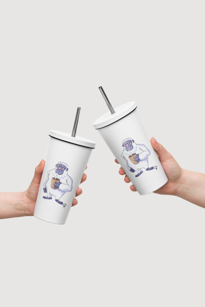 Insulated Tumbler with a Straw